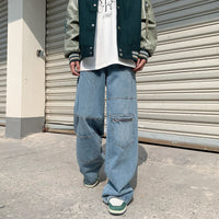 Men's Oversized Baggy Denim Pants in Blue — 2