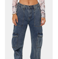 High Waist Baggy Wide Leg Workwear Jeans — 6