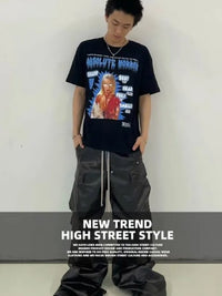 Leather Baggy Cargo Pants — 3