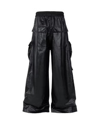 Leather Baggy Cargo Pants — 2