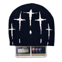 Starry Y2K Trendy Retro Knit Unisex Cross Knit Cap — 6