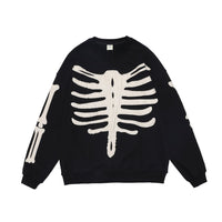 Skeleton Patch Embroidery Hooded Sweatshirt — 2