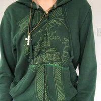 Head Print Hooded Cardigan Y2K Street Fashion Jacket — 6