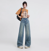 Wide Leg Jeans Women's High Waist Baggy Straight Trousers — 3
