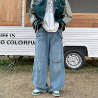 Men's Oversized Baggy Denim Pants in Blue — 1