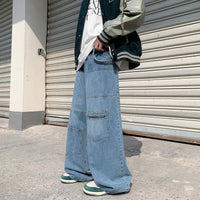 Men's Oversized Baggy Denim Pants in Blue — 5