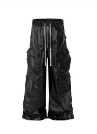 Leather Baggy Cargo Pants — 4