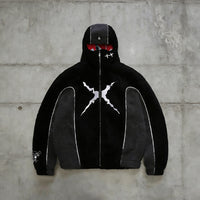 Y2K Embroidered Fleece Jacket For Men Fleece Hoodie — 2
