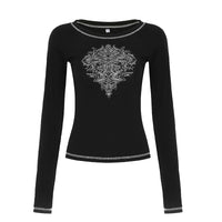 European And American Dark Style Underwear Long Sleeved Top Women — 5